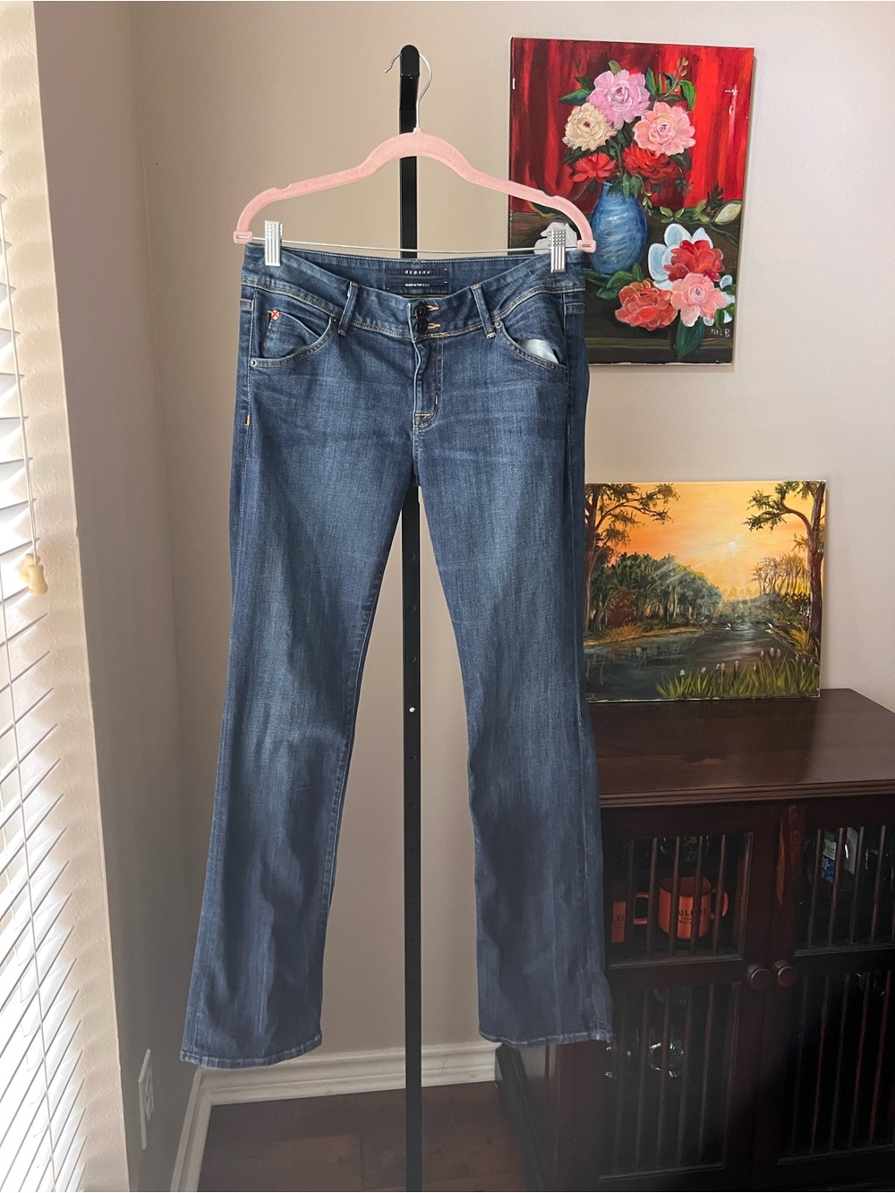 Hudson Women’s Mid-Rise Straight Leg Jeans - Blue